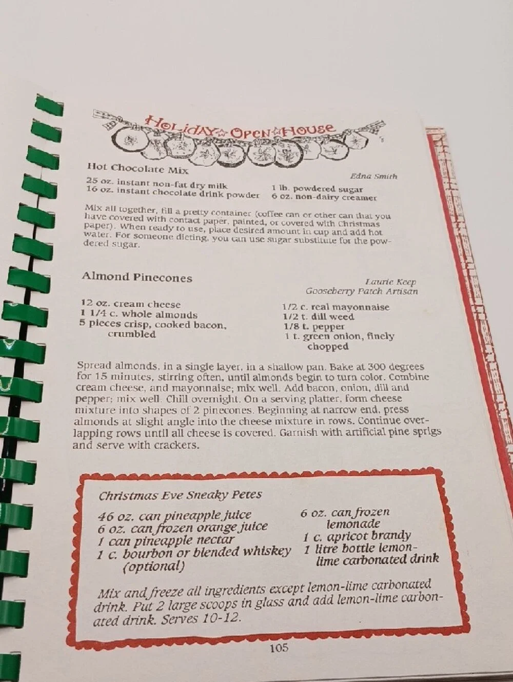 1995 Gooseberry Patch Old - Fashioned Country Christmas Cookbook READ